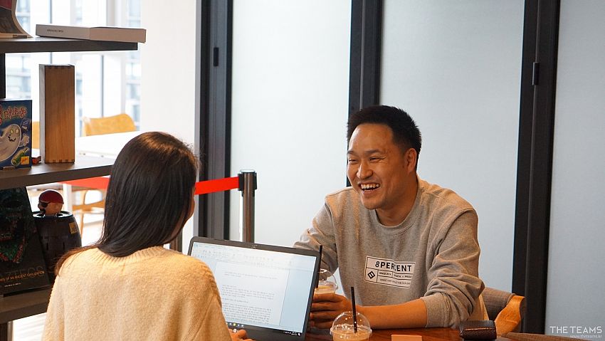 8퍼센트 - ‘개발자는 관리자로 어떻게 성장하는가?’ 8퍼센트 이호성 CTO 팀터뷰 사진  (더팀스 제공)