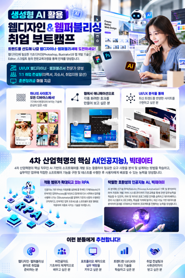 ✅ 생성형 AI 활용 웹디자인 & 웹퍼블리싱 취업 부트캠프 - 신촌