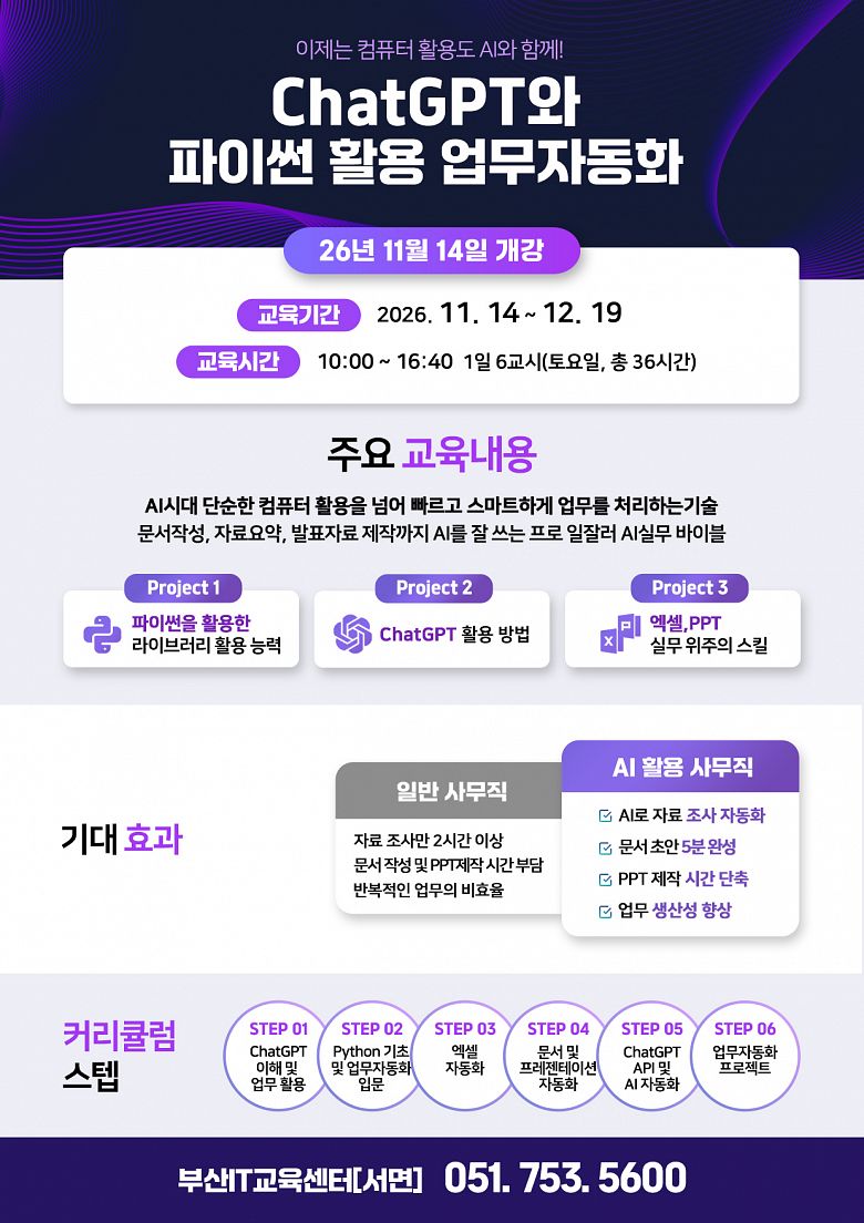 ChatGPT와 파이썬 활용 업무자동화(~11/14)