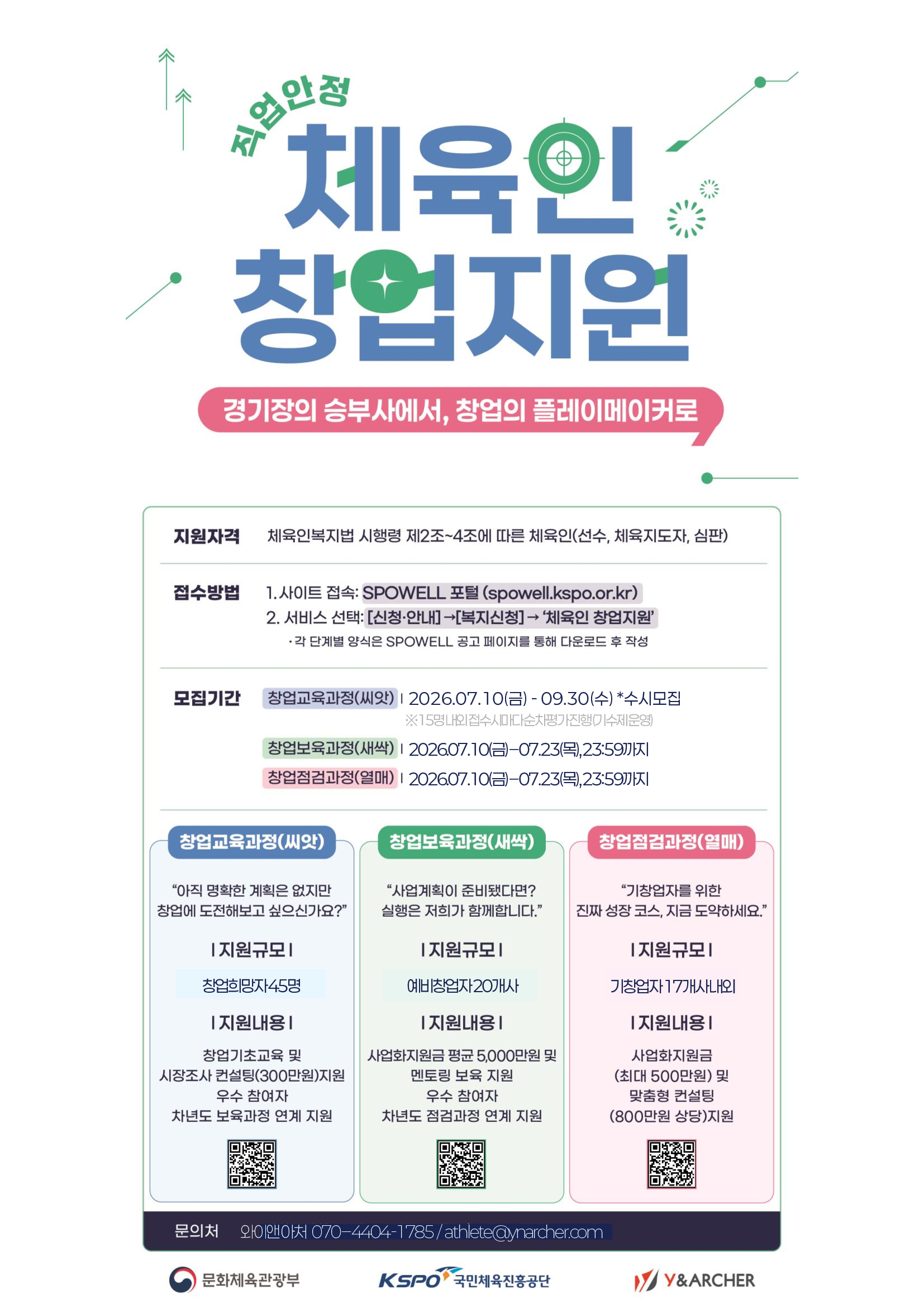 (포스터)체육인 직업안정사업(창업지원).png