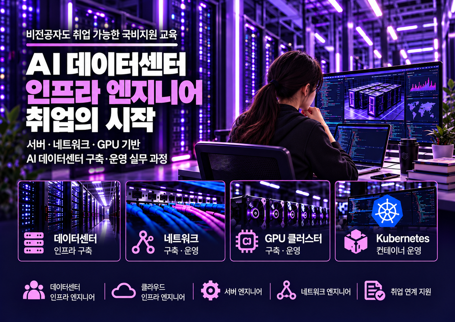 보랏빛 AI 데이터센터 엔지니어 양성 포스터.png