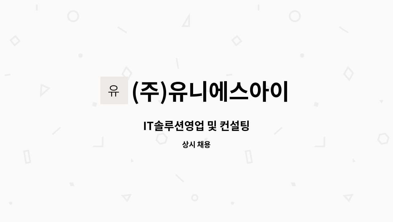 (주)유니에스아이 : IT솔루션영업 및 컨설팅 | 더팀스 IT솔루션영업 및 컨설팅 by (주)유니에스아이
