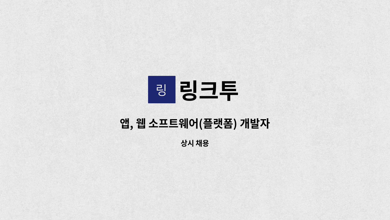 링크투 - 앱, 웹 소프트웨어(플랫폼) 개발자 : 채용 메인 사진 (더팀스 제공)