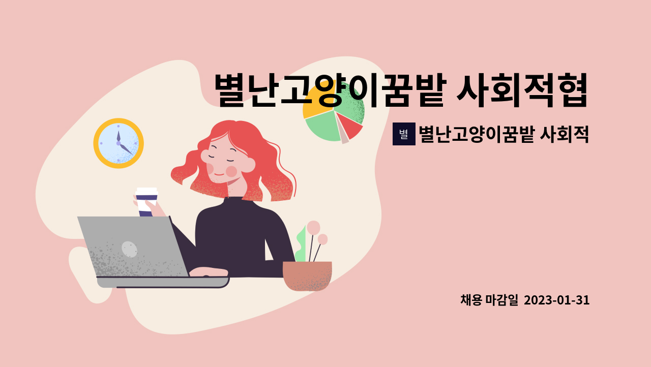 별난고양이꿈밭 사회적협동조합 - 별난고양이꿈밭 사회적협동조합 사무직 구인 : 채용 메인 사진 (더팀스 제공)